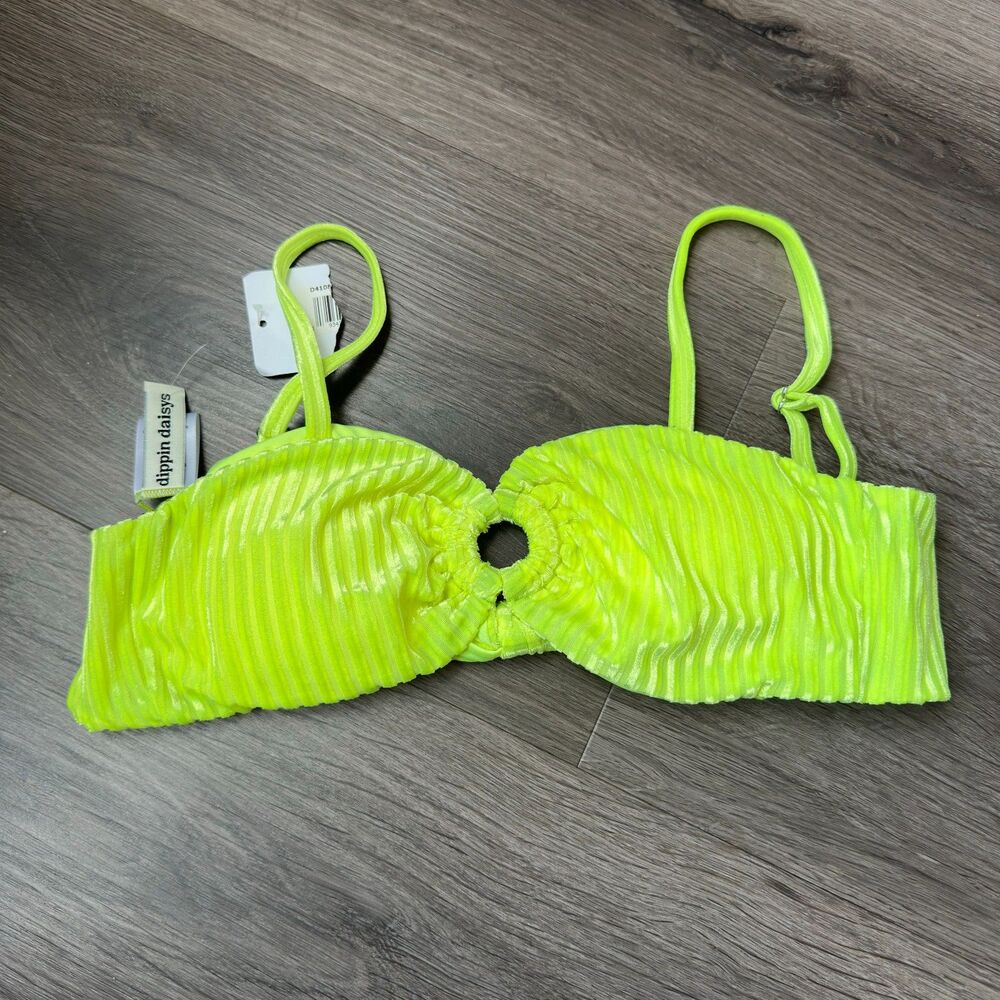 Dippin' Daisy's bra top Swim Neon Yellow women’s Small